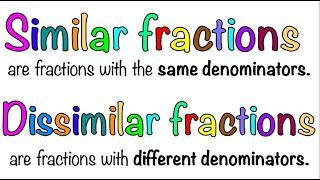 Similar and Dissimilar Fractions | like and unlike fractions || MATH 2 WEEK 7 QUARTER 3 || MELC