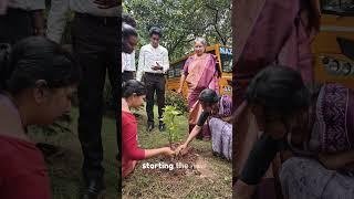 New beginning with tree plantation by Secretary and Principal of Nazareth Arts College, Avadi