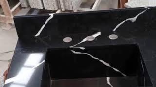 Dark Color Quartz Kitchen Countertops and Vanitytop From Tingida Stone