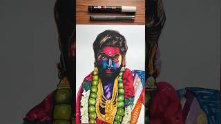 Pushpa-2 Allu Arjun Drawing || final part  || #pushpa #viral #art