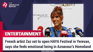 Zaz set to open HAYA Festival in Yerevan, says she feels emotional being in Aznavour’s Homeland