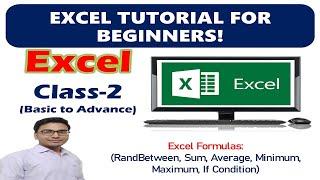 Excel Classes Tutorial Basic to Advance | Microsoft Excel Course | Class-2