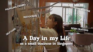 DAY-IN-A-LIFE of a Small Business Owner in Singapore: Morning Routine, Fulfilling Orders, Resin Art