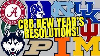 New Year's Resolutions For Our Nine Favorite College Basketball Teams!