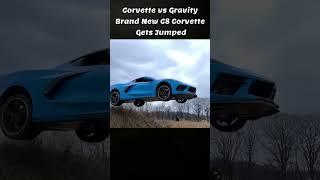 Corvette vs Gravity - Brand New C8 Corvette Gets Launched into the Air #shorts