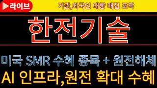 [한전기술 한전기술주가전망 한전기술목표가]  긴급속보  SMR,원전 확대 대표 수혜종목!  AI인프라 전력기기 확대 수혜! #두산에너빌리티 #우진 #우진엔텍 #태웅 #우리기술