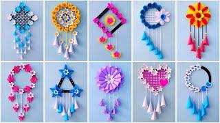 10 Quick Easy Paper Wall Hanging Ideas / Heart flower Wall decor / Christmas  Decor DIY/