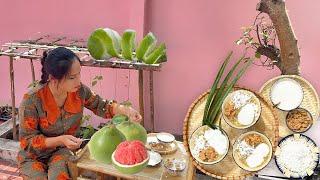 Harvesting pomelo and cooking delicious soup from peel | Pink Garden