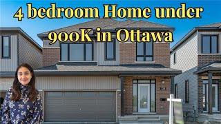 What you can get under 900K in Ottawa| 4 bedroom Detached Home Tour in Ottawa| New House at $899,990