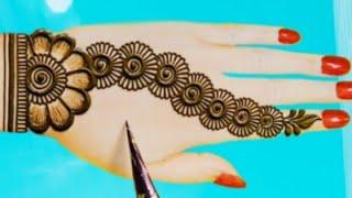 new beautiful Arabic henna design | New Easy and Simple Mehndi Design | mehandi ka design | mehandi.