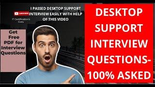 Desktop support Interview Questions for Freshers and Experienced #desktopsupport #support