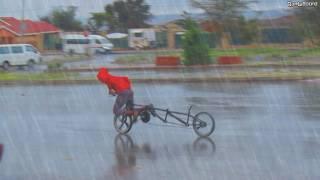 Soweto Bikers Drifting in the rain in Mohlakeng Shopping Complex