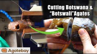 Cutting nearly unknown Botswali agates vs Botswana agates!