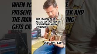 When management meeting gets cancelled #consultinglife #consultant #guitar  #humor #gunsnroses