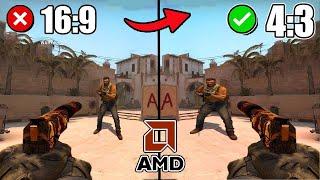 How to play CSGO in 4:3 STRETCHED RESOLUTION AMD RADEON 2025