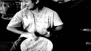 Fast single notes on a djembe drum