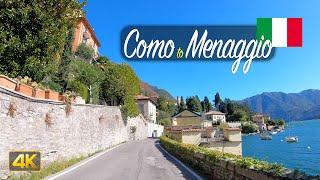 Lake Como, Italy  Driving from Como to Menaggio, Italy in 4K