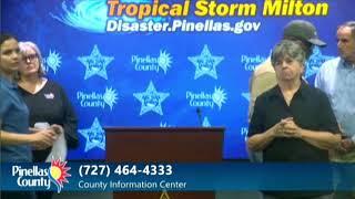 WATCH LIVE: Pinellas County update ahead of Tropical Storm Milton