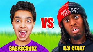 Little Brother Plays Fortnite With Kai Cenat (BABYSCRUBZ VS KAI CENAT)