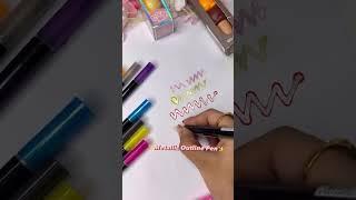 Metallic outline pens #metallica #pen #art #diy #drawing #trending #viral #shorts #craft #unique #yt