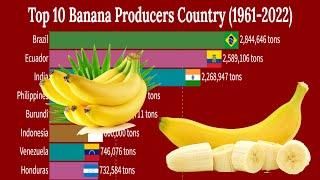 Top 10 Banana Producers Country (1961- 2022) |Smart Ranking Charts|