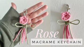 DIY MACRAME | Macrame Rose Keychain