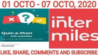 intermiles weekly Quiz answer 1 October 2020 l win 50 points intermiles