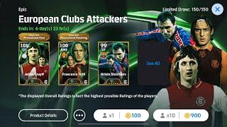 Epic European Clubs Attackers Pack Opening  106 Cruyff, 105 Totti, & 104 Stoichkov ️