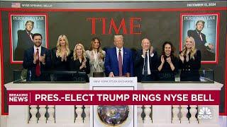 President-elect Trump rings opening bell at NYSE