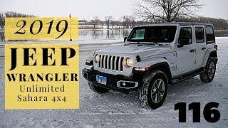 2019 Jeep Wrangler Unlimited Sahara 4x4 // review, walk around, and test drive // 100 rental cars