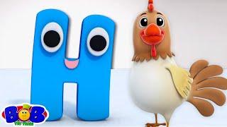 Letter H Song, H for Hen, Learn ABC, Nursery Rhymes And Kids Song by Bob The Train