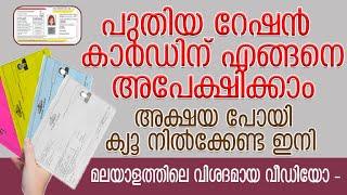 HOW TO APPLY FOR NEW RATION CARD- പുതിയ റേഷന്‍ കാര്‍ഡിന് എങ്ങനെ അപേക്ഷിക്കാം -MALAYALAM