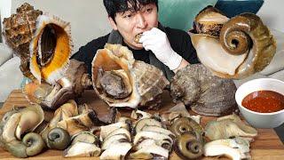 Giant conch! Turban shell MUKBANG REALSOUND ASMR EATINGSHOW