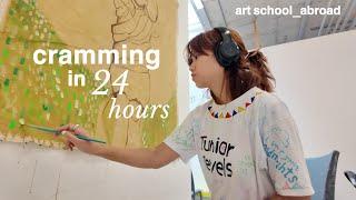 FINALS WEEK IN ART SCHOOL  london exhibit + studio vlog