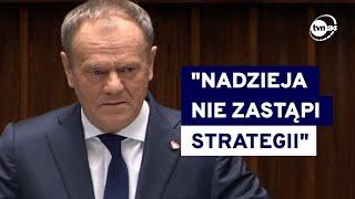 Szybkie dozbrajanie, szkolenia wojskowe dla mężczyzn. Tusk w sejmie o bezpieczeństwie Polski @TVN24