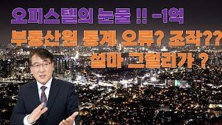 오피스텔의 눈물 ! 한국부동산원 통계 오류인가 ? 조작일까?  설마 ?