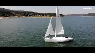 Sailing yacht - Aerial photography video clip with dji drone