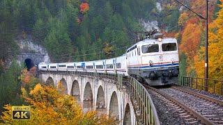 Railway mountain pass Bradina and Tarčin viaducts -- Bosnia and Herzegovina -- Sarajevo - Ploče [4K]