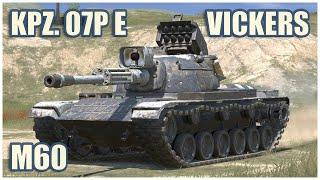 Kpz. 07P(E), M60 & Vickers Light • WoT Blitz Gameplay