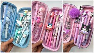 Packing KUROMI and MY MELODY and CINNAMOROLL Pencil Case | ASMR | Paper sanrio