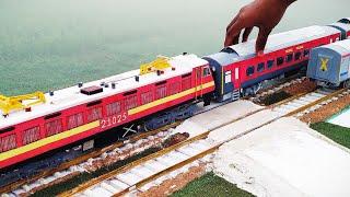 Passenger train &Freight train running session on layout | Realistic Indian railway model | Ho scale