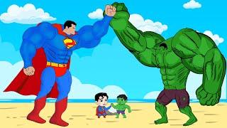 Evolution of HULK Vs Evolution of SUPERMAN - Arm Wrestling Fight : Who Is The King Of Super Heroes?