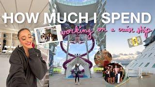 how much I spend working on a cruise ship ️ work vlog, cost breakdown, benefits, saving habits