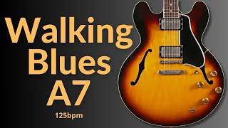 Upbeat Blues Guitar Backing Track in A Major (A7)