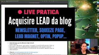  LIVE - Come fare lead generation da un sito/blog (acquisire email)