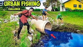 1v1v1 BACKYARD PONDS Urban Fishing CHALLENGE!