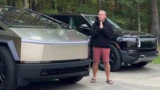 Tesla Cybertruck FANBOY drives a Rivian R1S