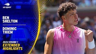 Ben Shelton vs. Dominic Thiem Extended Highlights | 2024 US Open Round 1