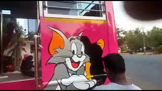 bus full sticker works## Tom and jerry# design# stickerworks # signarts vehicle wrapping studio #