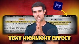 How to Make Text Highlight Animation Like Dhruv Rathee | Premiere Pro 2024